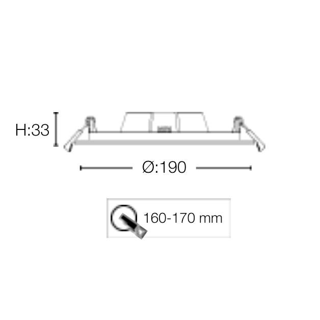 ULTRA TAKLAMPA 190 MM 16W