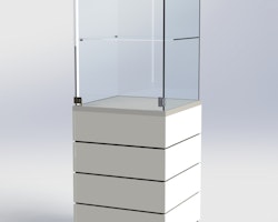 Glasmonter SUCCE 60 - Komplett - vit-vit-svart - 3 cm top