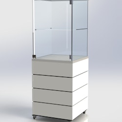 Glasmonter SUCCE 60 - Komplett - vit-vit-svart - 3 cm top