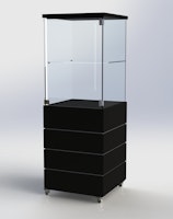 Glasmonter SUCCE 60 - Komplett - svart-vit-svart - 3 cm top