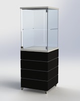 Glasmonter SUCCE 60 - Komplett - vit-svart-vit - 3 cm top