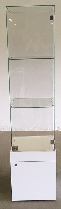 Glasvitrin med förvaring 40x40x172cm