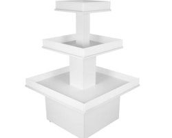 Exponeringsbord Pyramid med plexi kant- vit - I-1