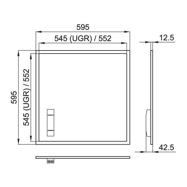 LED Platta-V3 600X600 Inkl On/Off driver