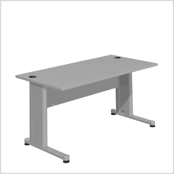 Skrivbord Standard - Metall Ben-T, hög kvalitet 138 cm, frontskiva