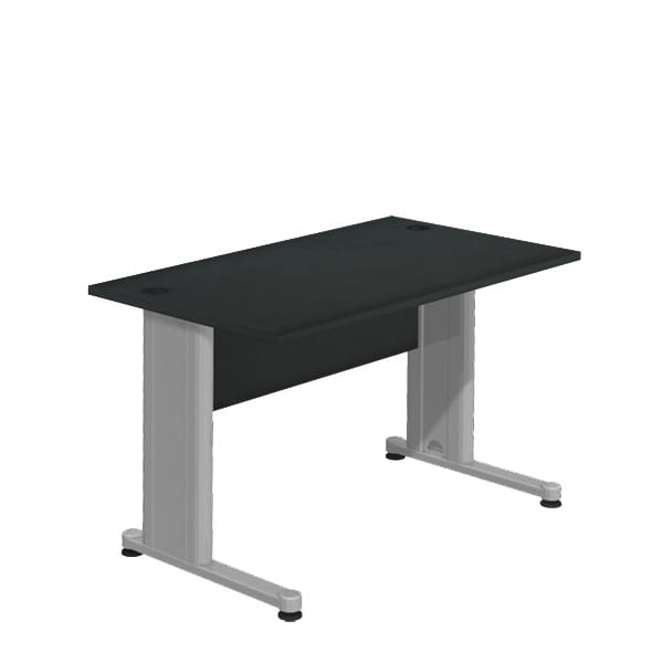 Skrivbord Standard - Metall Ben-T, hög kvalitet 118 cm, frontskiva