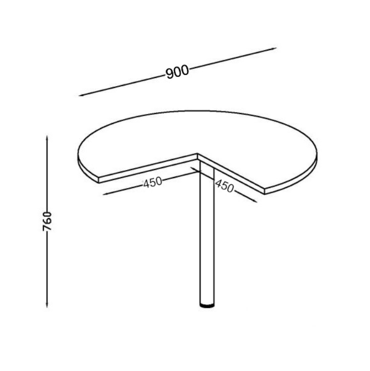 Skrivbord Qlassic skrivbords del vinklad Large - 270 gr