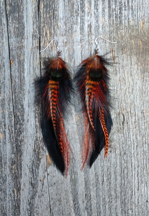 Feather earrings #2009