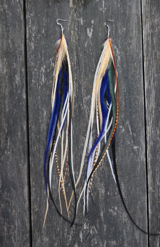 Mix Tape Feather Earrings