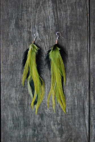 Greenery Feather Earrings