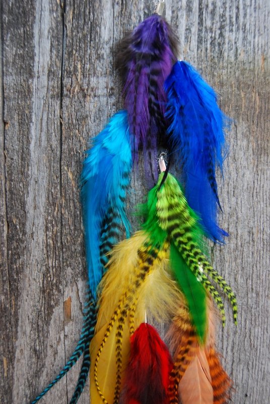 Chakra Feather earring #2