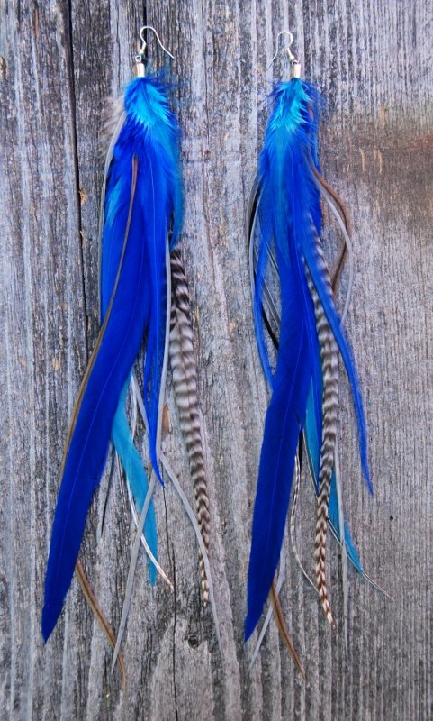 Lagoon Feather earrings