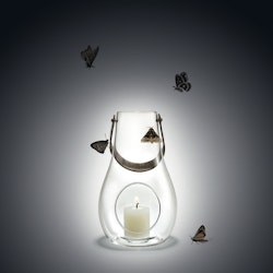 Ljuslykta design white light 29,5 cm