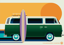 Poster Volkswagen buss 50x70
