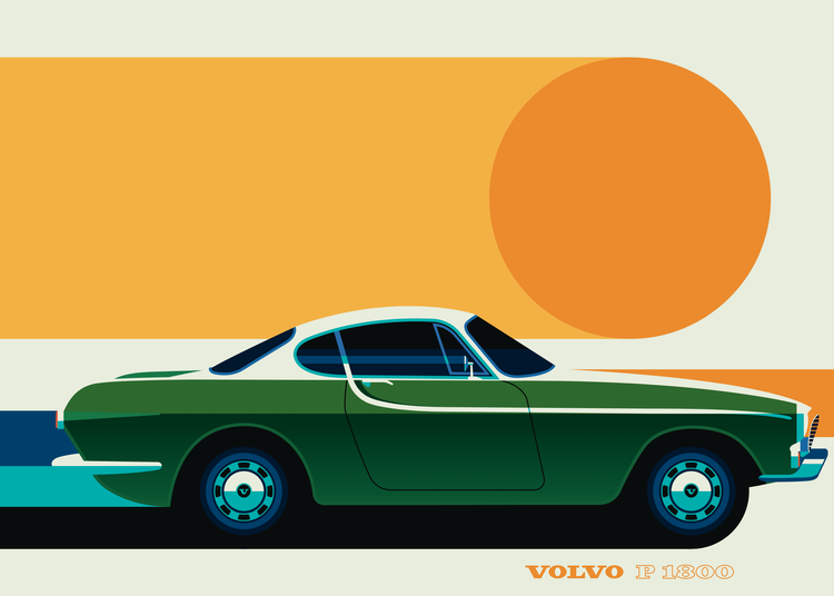 Poster Volvo P1800 50*70