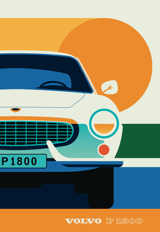 Poster Volvo P1800 30x40