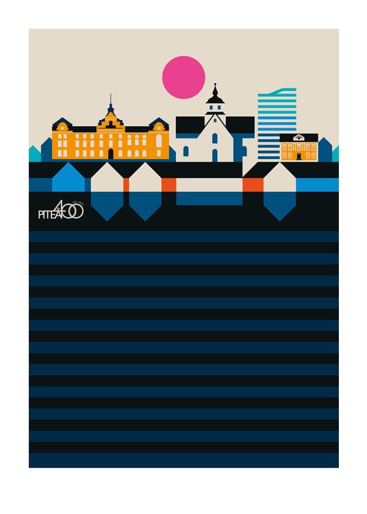 Poster Piteå 400 år 30*40 färg