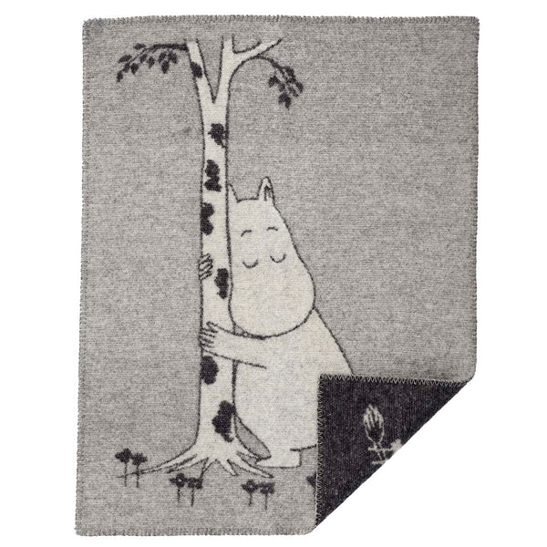 Barnfilt "Moomin tree hug" grå