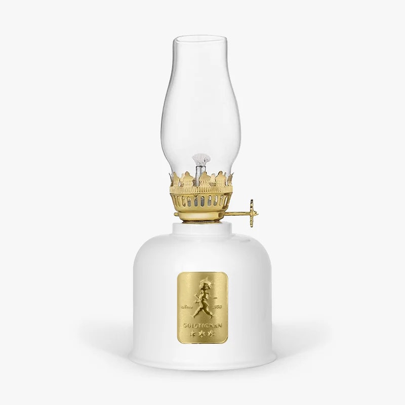 Fotogenlampa vit/guld