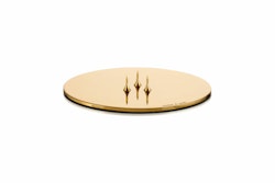 Ljus tallrik skinande guld