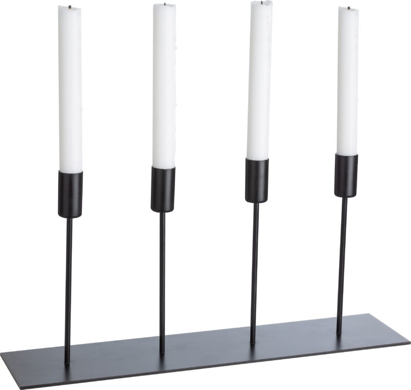 Ljusstake metall, svart