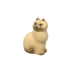 Katten Måns mini vit/grå