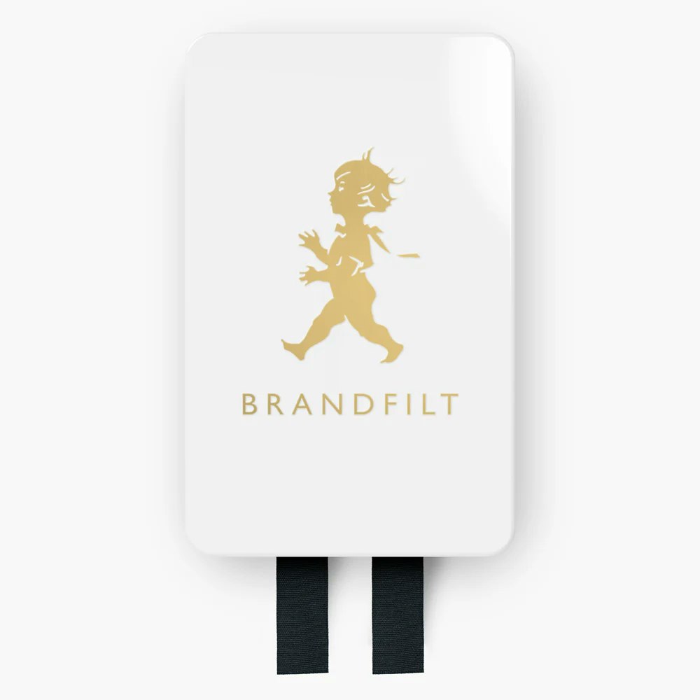 Brandfilt vit/guld