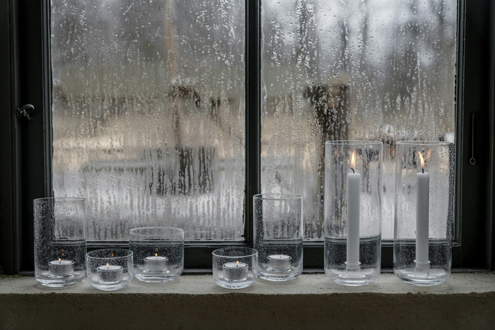 Ljuslykta bubbligt glas