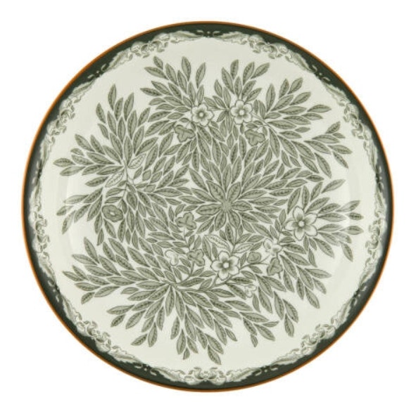 Tallrik djup 22 cm Floris grön