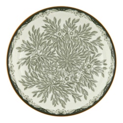 Tallrik djup 22 cm Floris grön