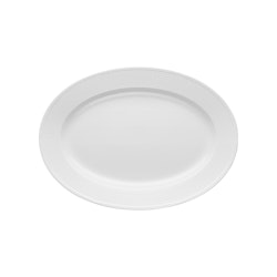 Serveringsfat ovalt 40x29 cm snö