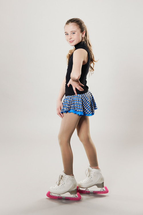 ice skating skirt for kids - blue - café de paris - passionice - side