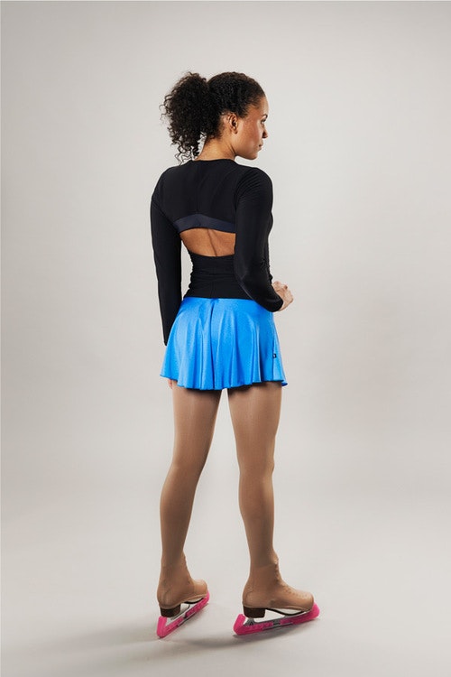 Ice skating skirt for women - blue - Line of 4 - passionice - back
