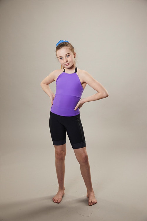 ice skating tank top - on off - purple - front