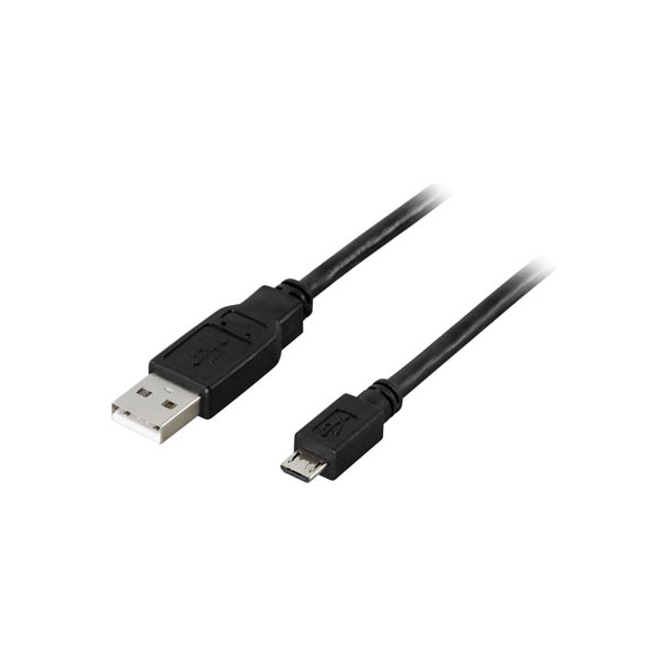 DELTACO Micro USB-kabel, 5m, svart