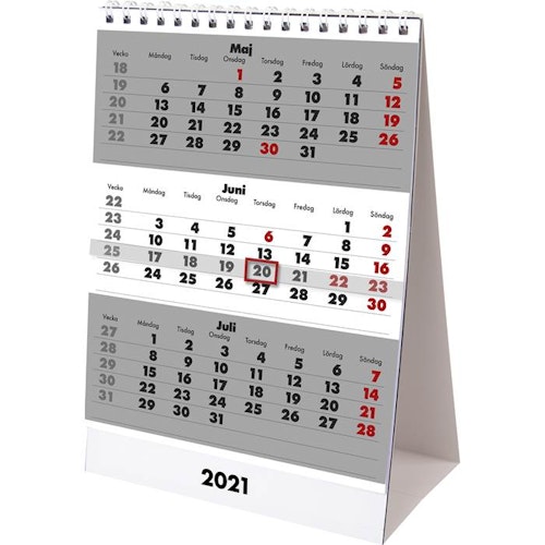 Kalender Bordskalender Triplaner 2021