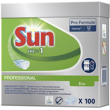 Maskindiskmedel Sun Professional All in 1 ECO 100 st/fp