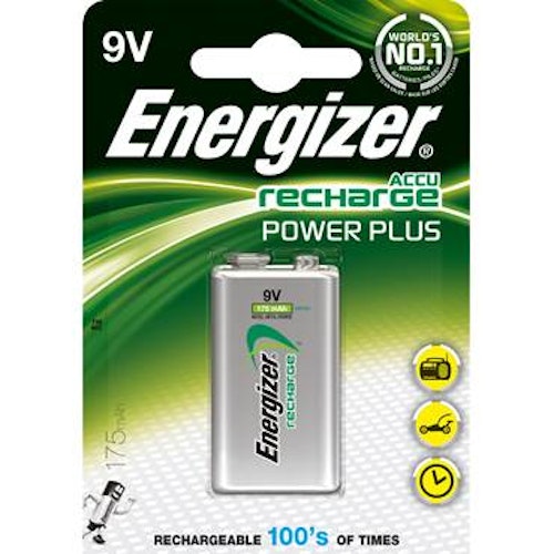 Batteri Laddbart Energizer 9V
