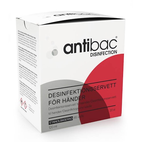 Antibac Desinfektionsservett för Händer 20-pack