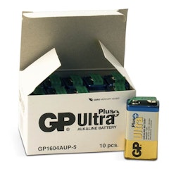 Batteri GP Ultra Plus 9V 10 st/fp