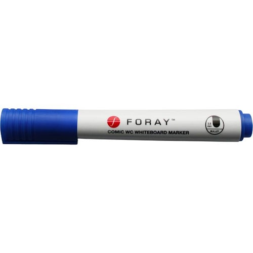 Whiteboard-penna Foray rund spets blå