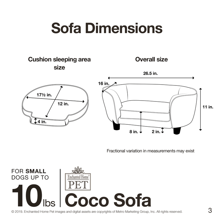 Hundsäng på ben - Coco Sofa Brun