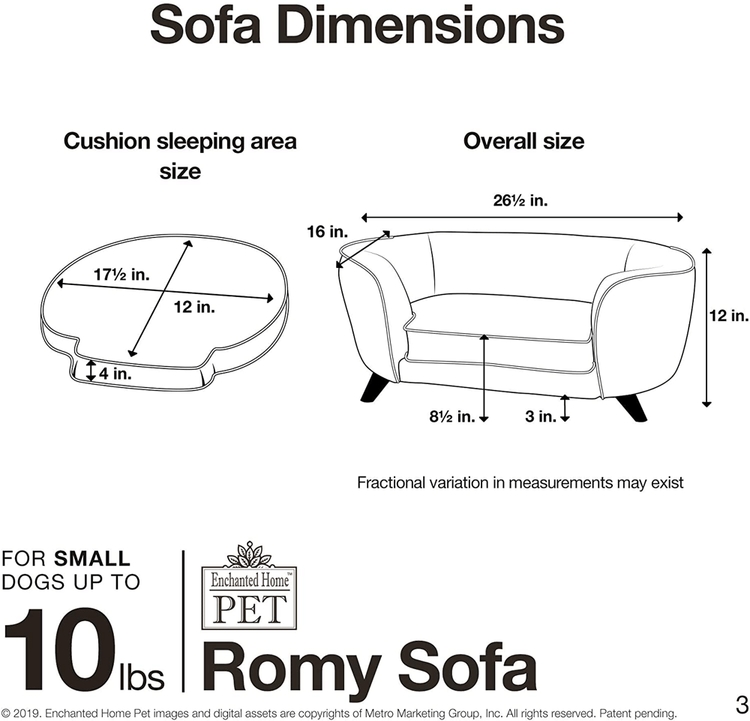 Hundsäng på ben - Romy sofa blå