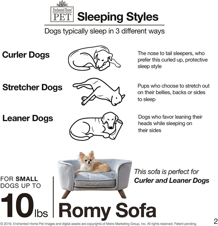 Hundsäng på ben - Romy sofa blå