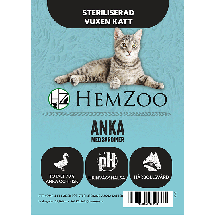 Anka med Sardiner - Steriliserad Katt