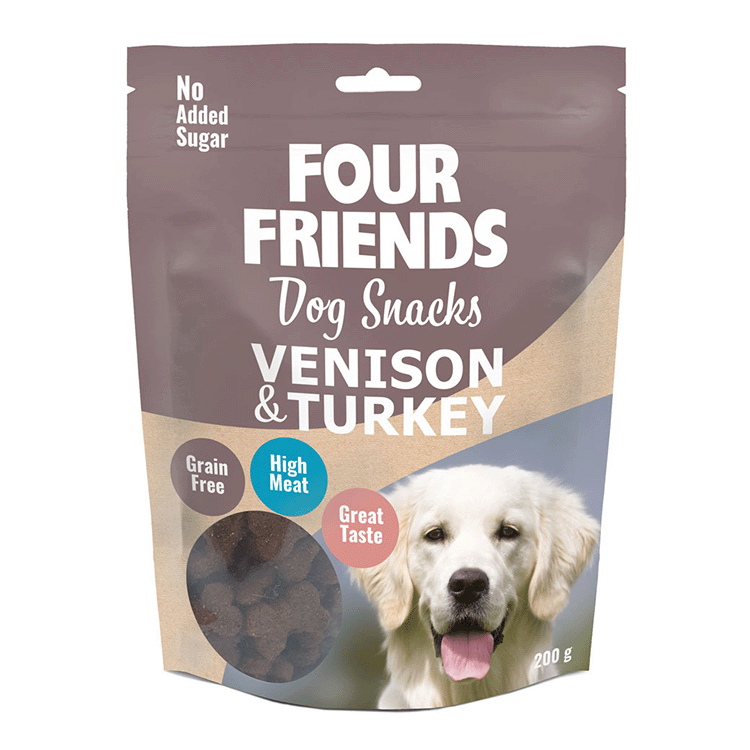 four friends hundgodis hjort & kalkon 200g