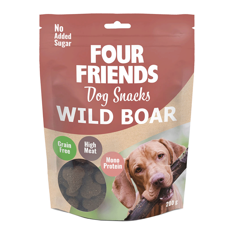 four friends hundgodis wild boar 200g