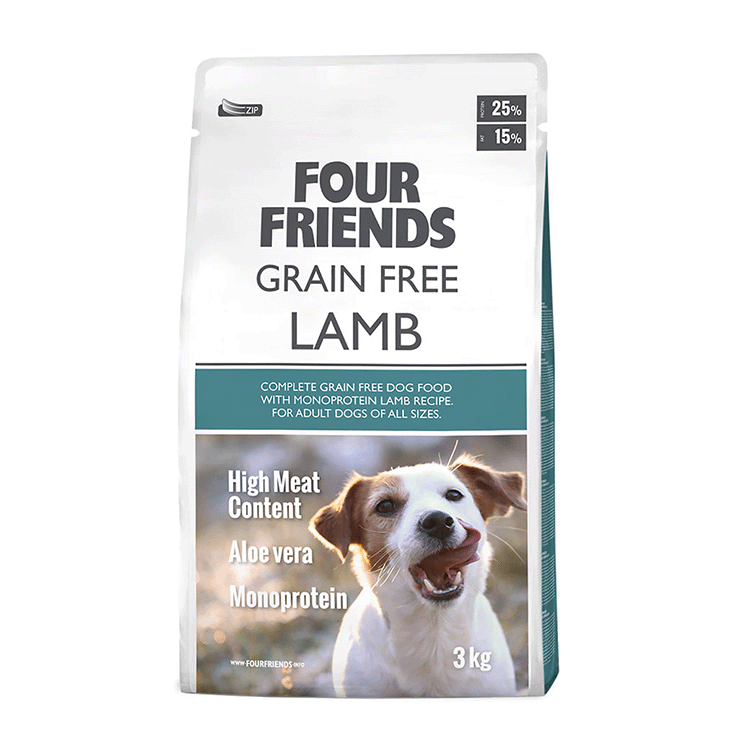 spannmålsfritt hundfoder Lamm