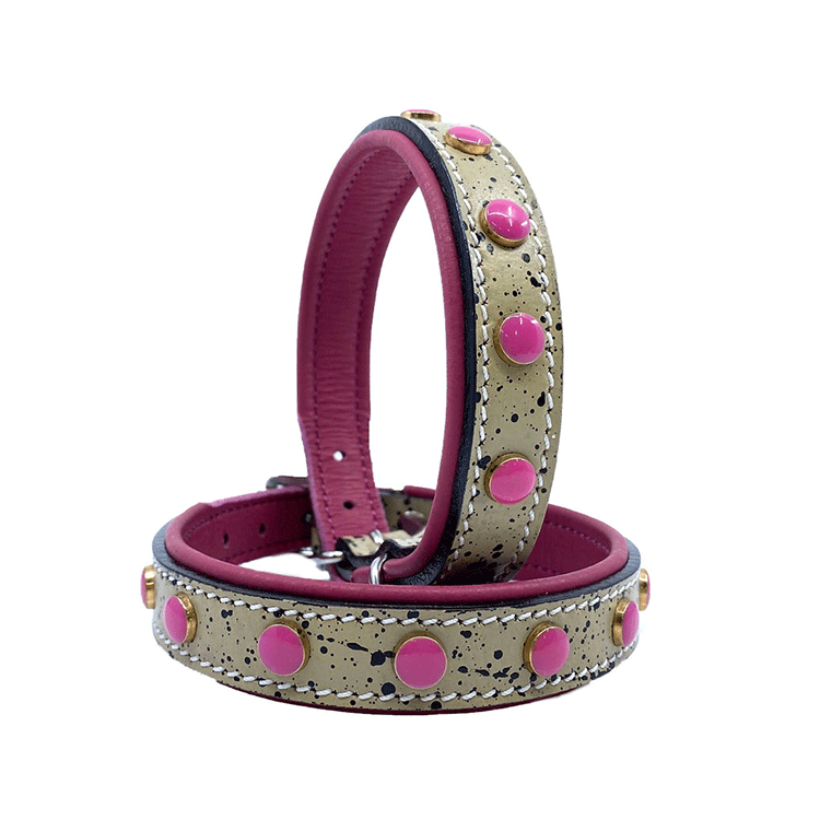 Hundhalsband Pink Candy Drop