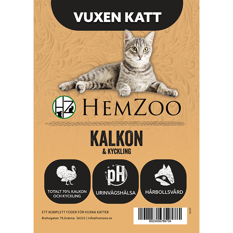 Kalkon & Kyckling - Vuxen Katt
